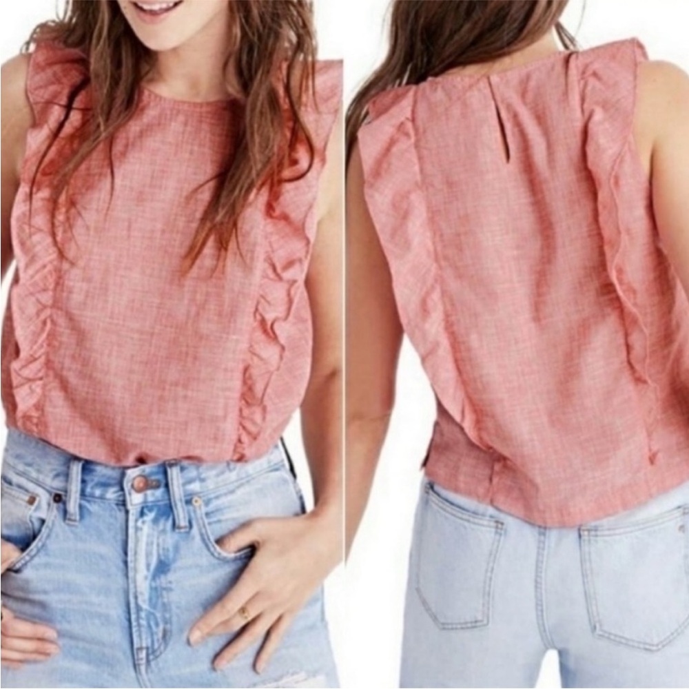 Madewell Bellflower Ruffle Top - Picture 2 of 9